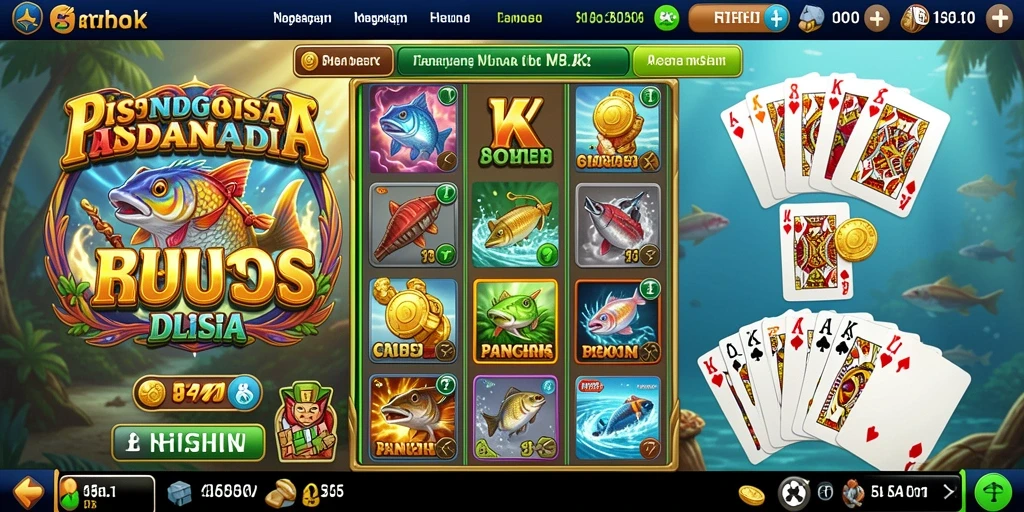 Tampilan permainan slot yang menarik dan berwarna-warni.