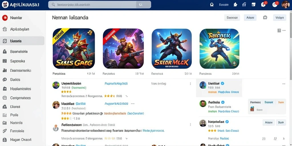 Tampilan awal yang menarik dengan efek visual yang menawan.